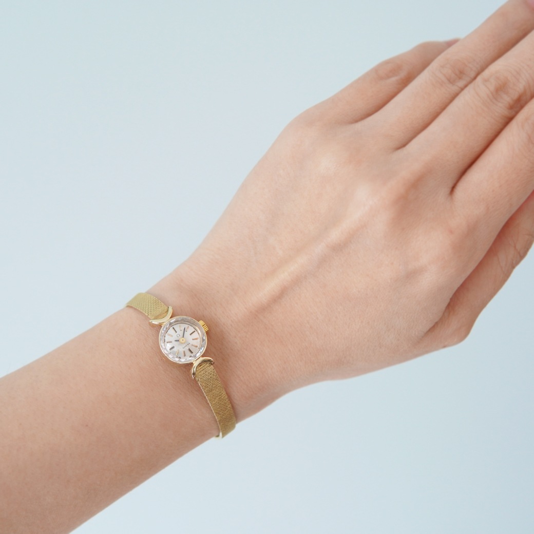 アンティークウォッチ アンティークオメガ デザインラグ カットガラス