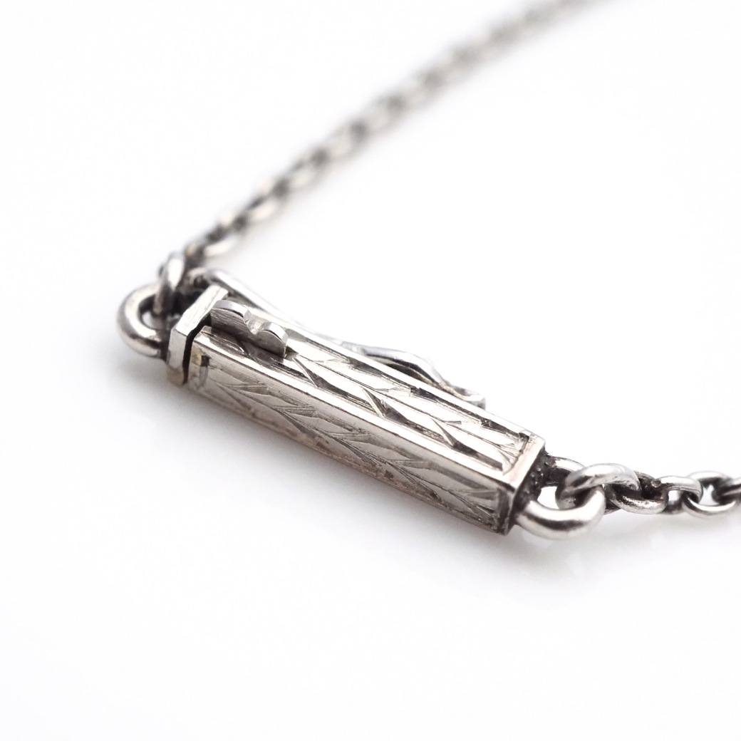 アンティークジュエリー ネックレス バロックパール ダイヤモンド ネックレス