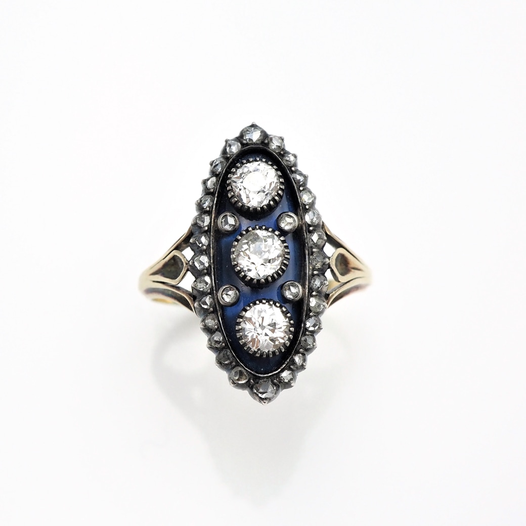 アンティークジュエリー アンティークリング ブリストルグラス