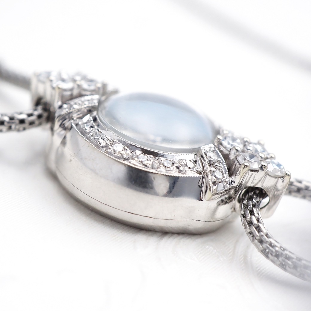 アンティークウォッチ ハミルトン ダイヤモンドベゼル ラウンド WGケース