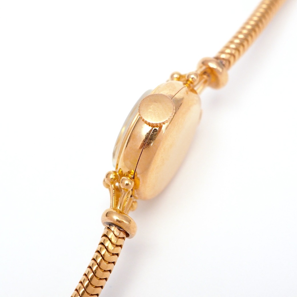 アンティークウォッチ ロレックス 王冠風ラグ装飾 ラウンド ピンクゴールドケース ブレスレット