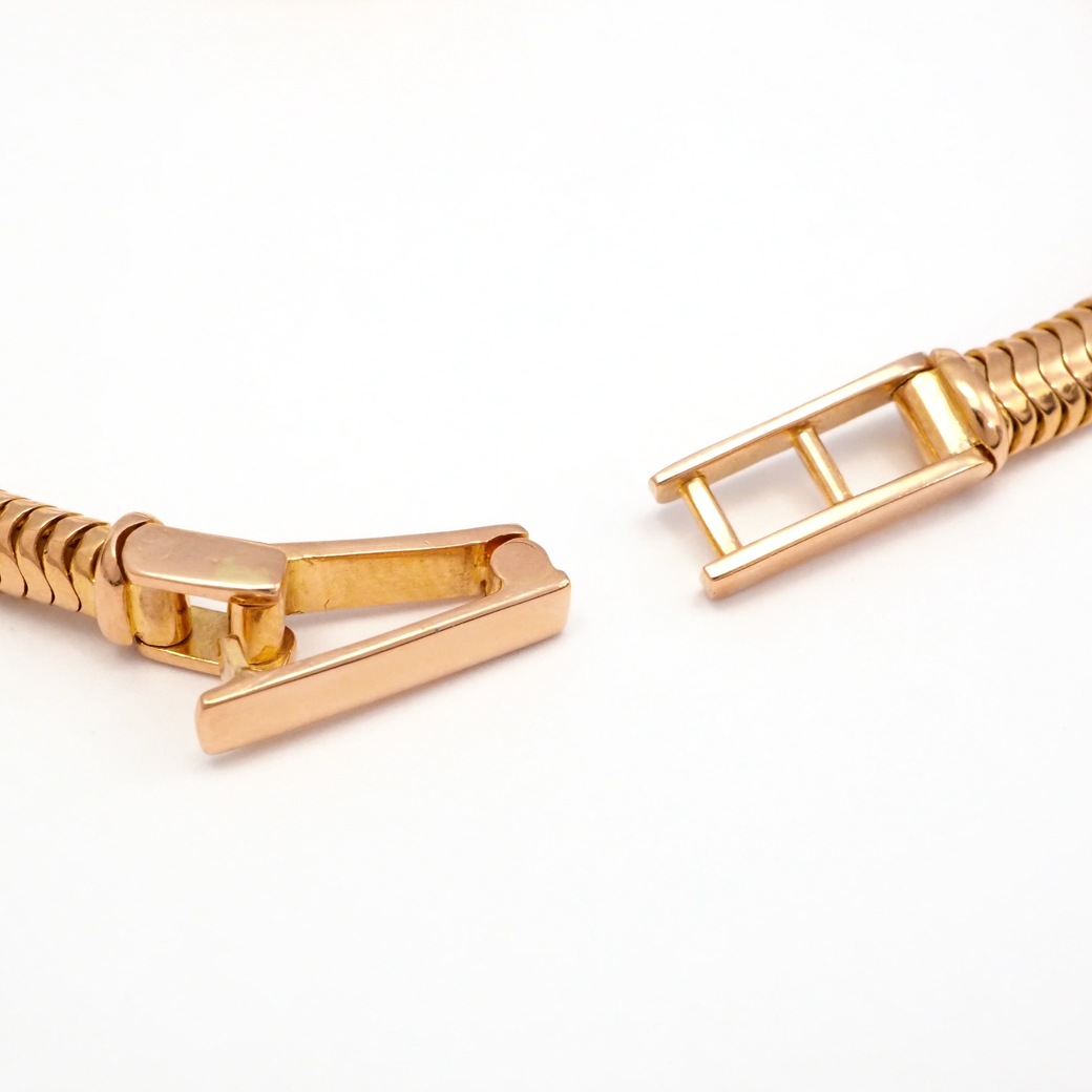 アンティークウォッチ ロレックス 王冠風ラグ装飾 ラウンド ピンクゴールドケース ブレスレット