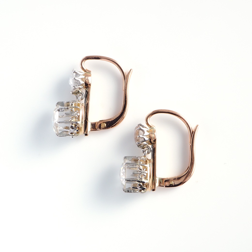 アンティークジュエリー イヤリング&ピアス ローズカットダイヤモンド アンティークピアス