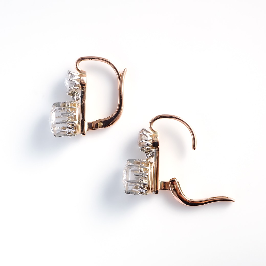 アンティークジュエリー イヤリング&ピアス ローズカットダイヤモンド アンティークピアス