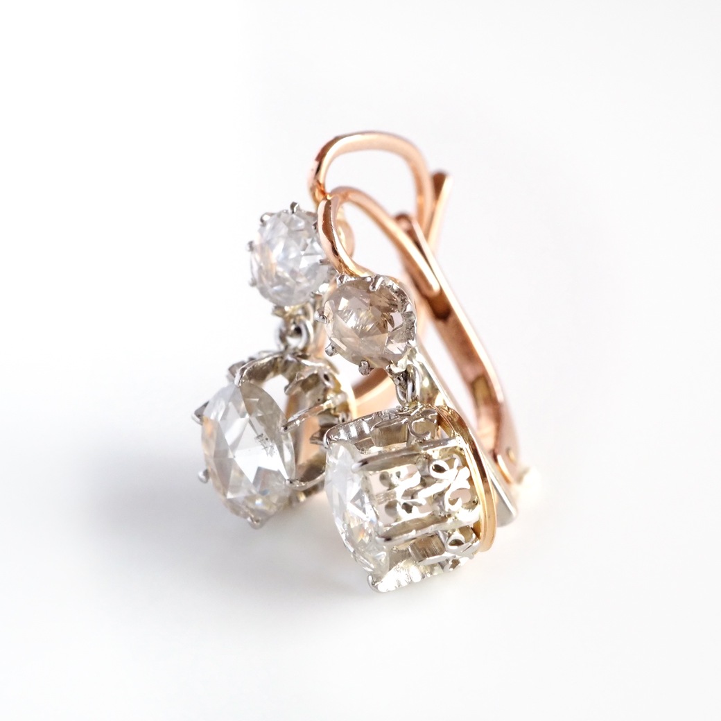 アンティークジュエリー イヤリング&ピアス ローズカットダイヤモンド アンティークピアス