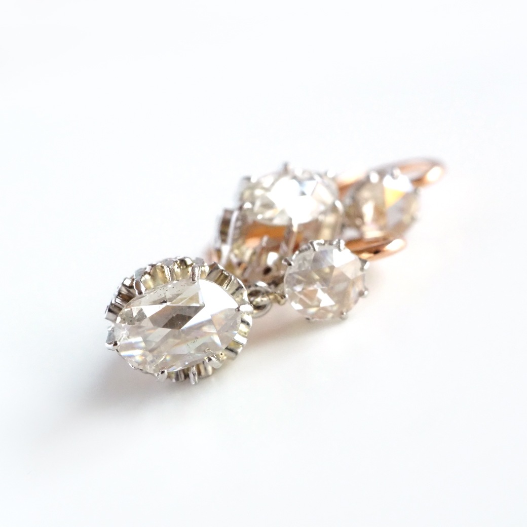 アンティークジュエリー イヤリング&ピアス ローズカットダイヤモンド アンティークピアス