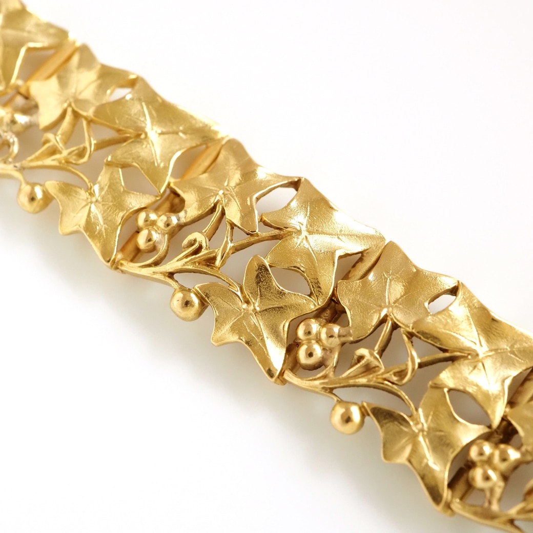 アンティークジュエリー アンティークブレスレット アイビー ゴールド