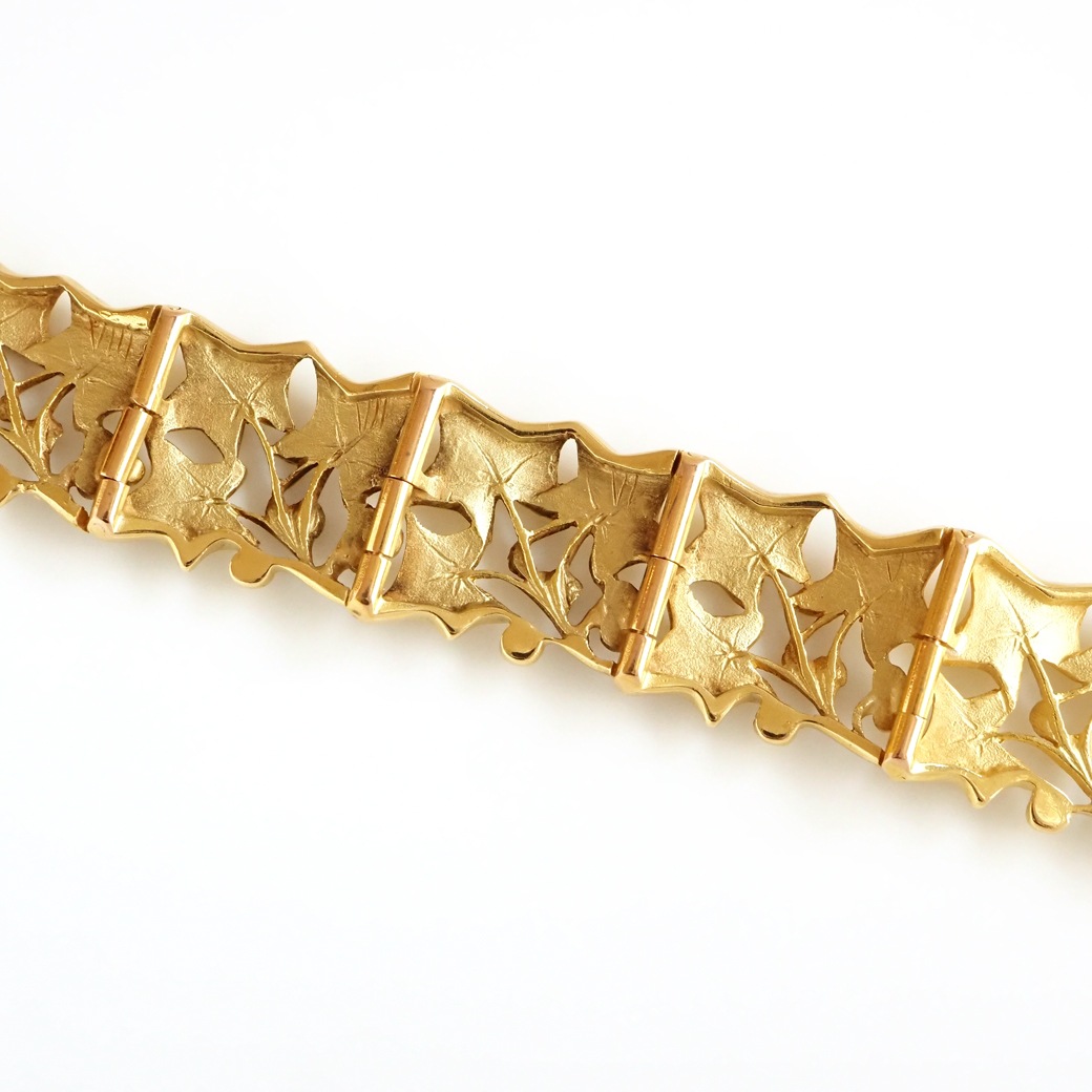 アンティークジュエリー アンティークブレスレット アイビー ゴールド