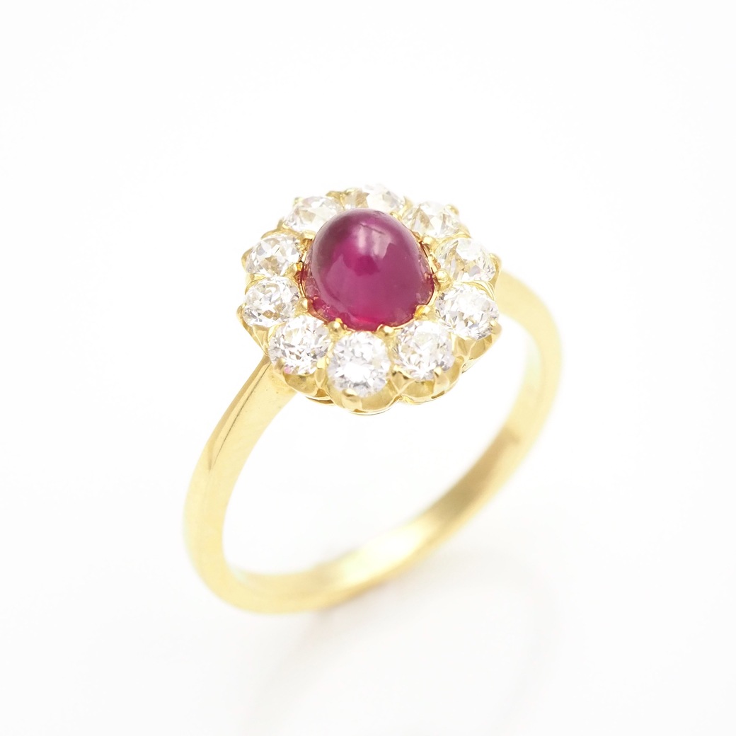 アンティークジュエリー アンティークリング ルビー ダイヤモンド