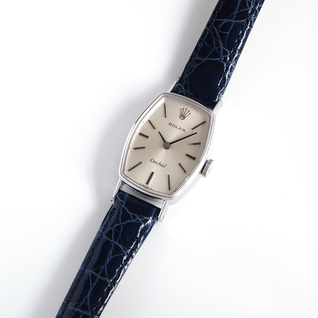 アンティークウォッチ ロレックス Orchid トノー ホワイトゴールドケース