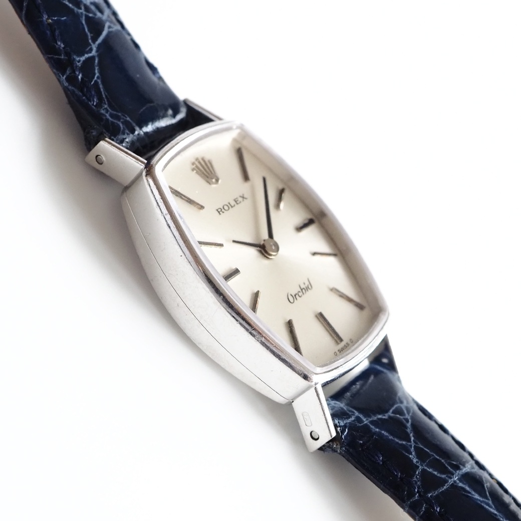 アンティークウォッチ ロレックス Orchid トノー ホワイトゴールドケース