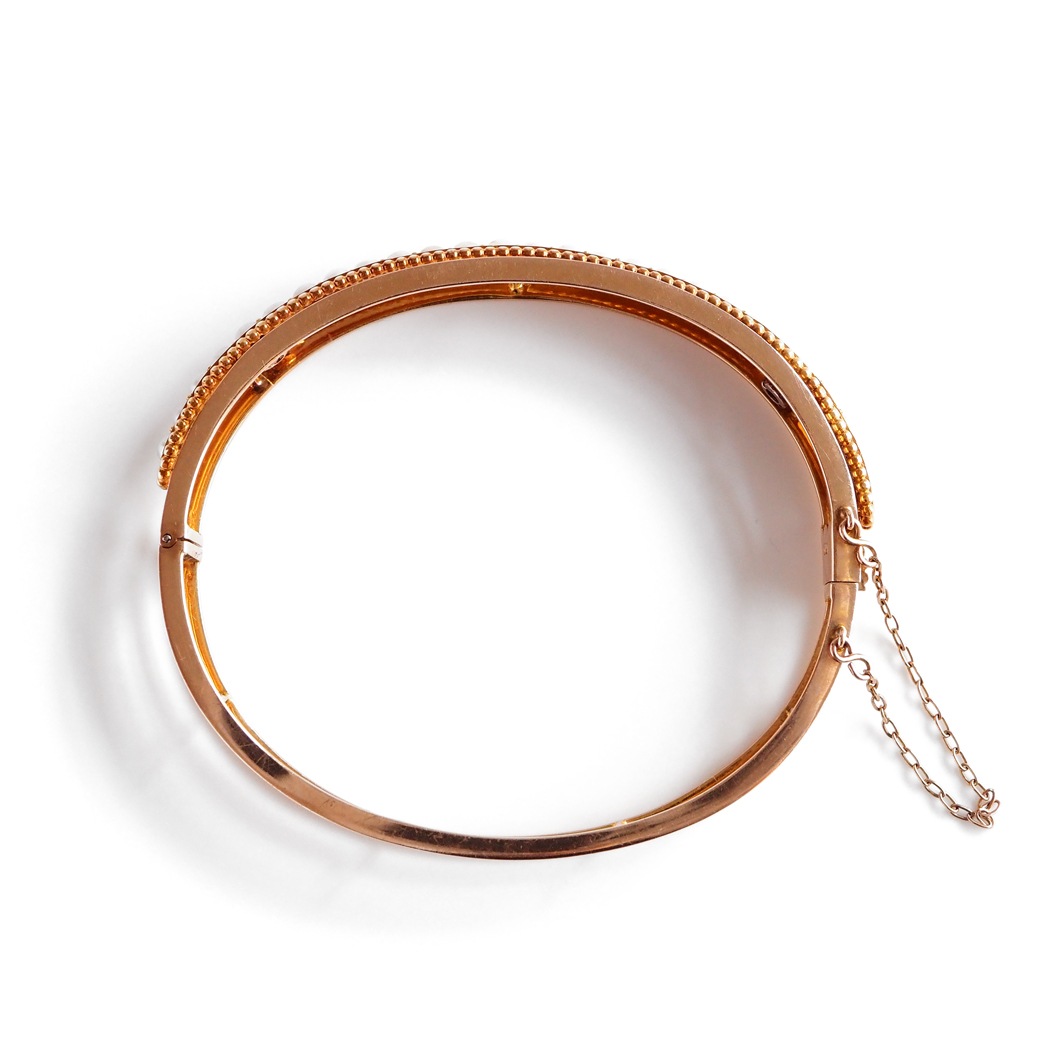 アンティークジュエリー ブレスレット パール ゴールド アンティークバングルブレスレット