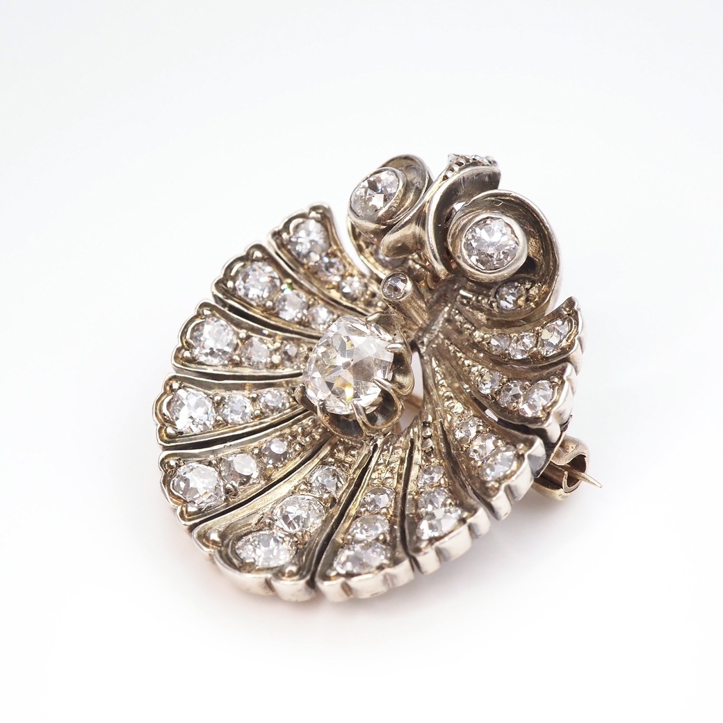 アンティークジュエリー アンティークブローチ ダイヤモンド