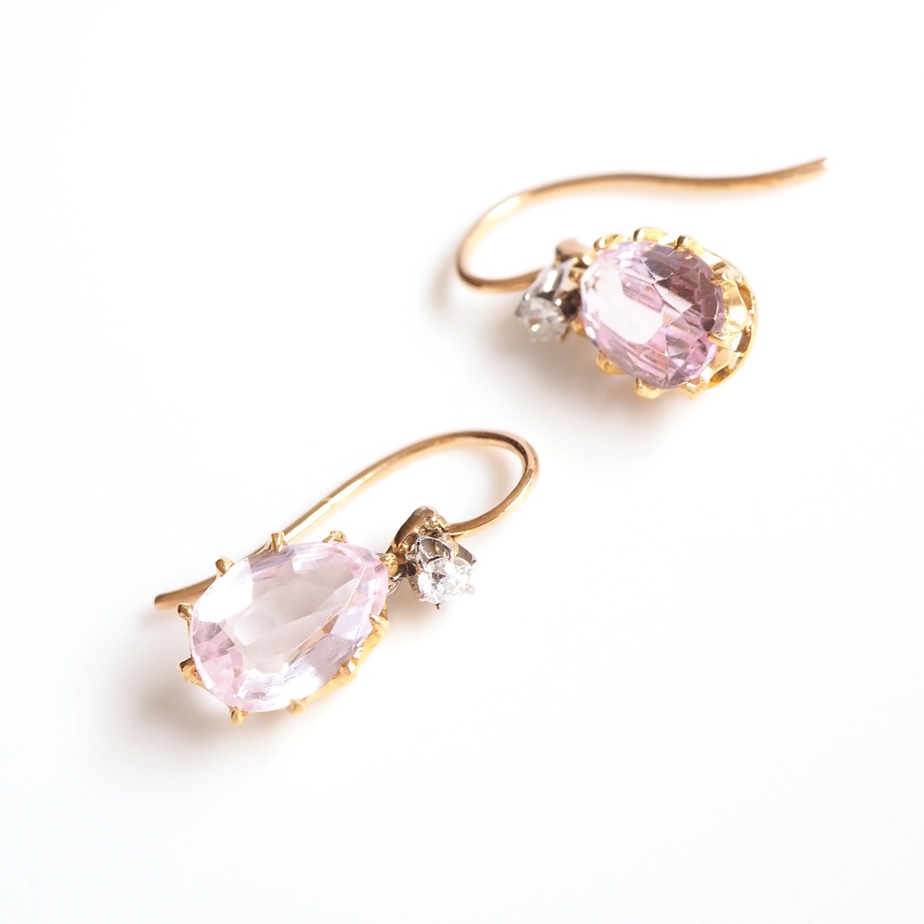 アンティークジュエリー アンティークイヤリング&ピアス ピンク