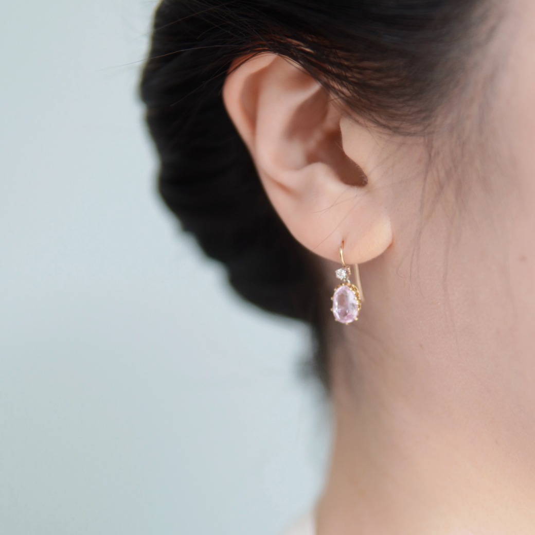 アンティークジュエリー アンティークイヤリング&ピアス ピンク