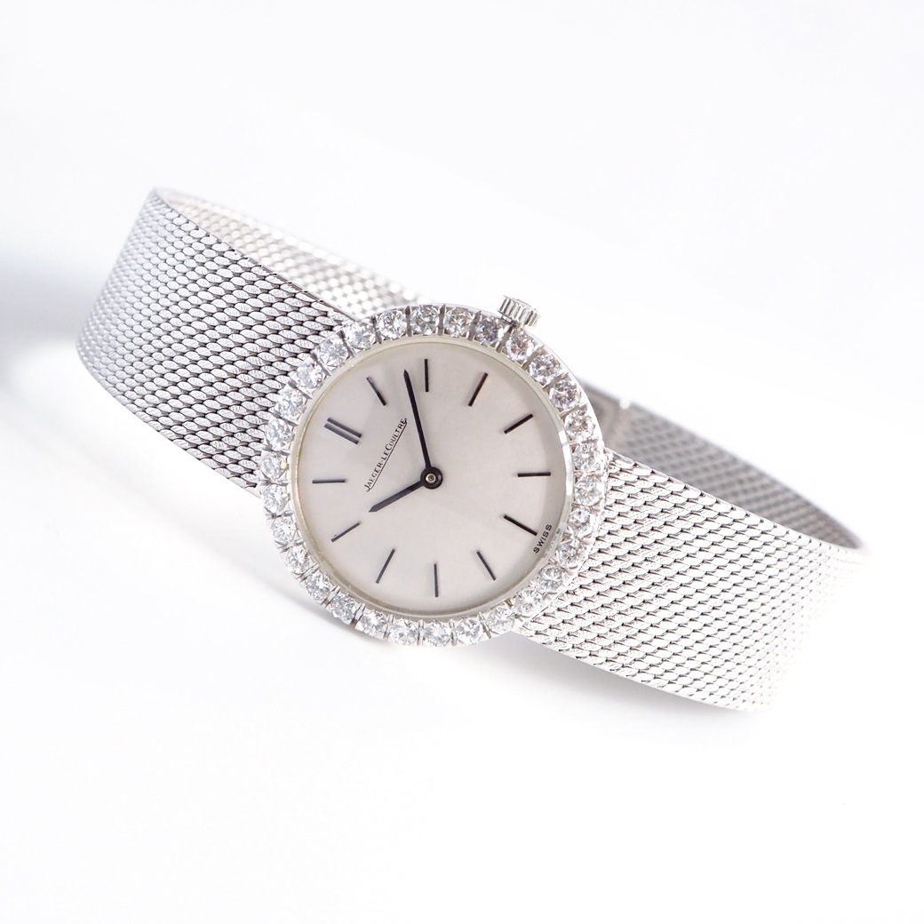 アンティークウォッチ ジャガー・ルクルト ダイヤモンドベゼル ラウンド ホワイトゴールドケース ブレスレット