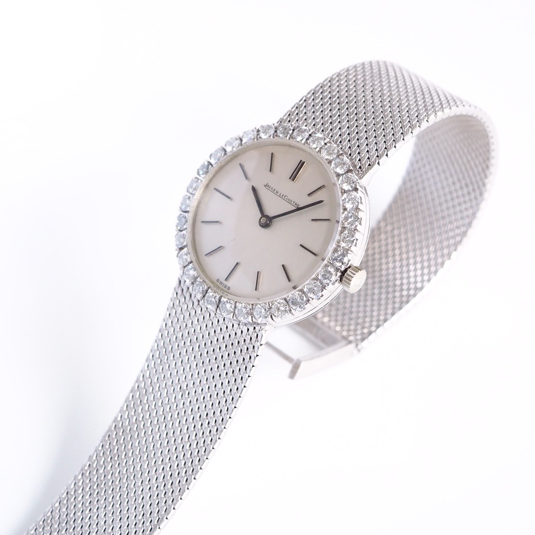 アンティークウォッチ ジャガー・ルクルト ダイヤモンドベゼル ラウンド ホワイトゴールドケース ブレスレット