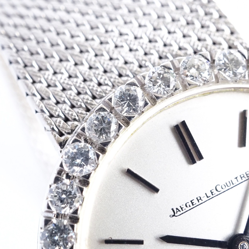 アンティークウォッチ ジャガー・ルクルト ダイヤモンドベゼル ラウンド ホワイトゴールドケース ブレスレット