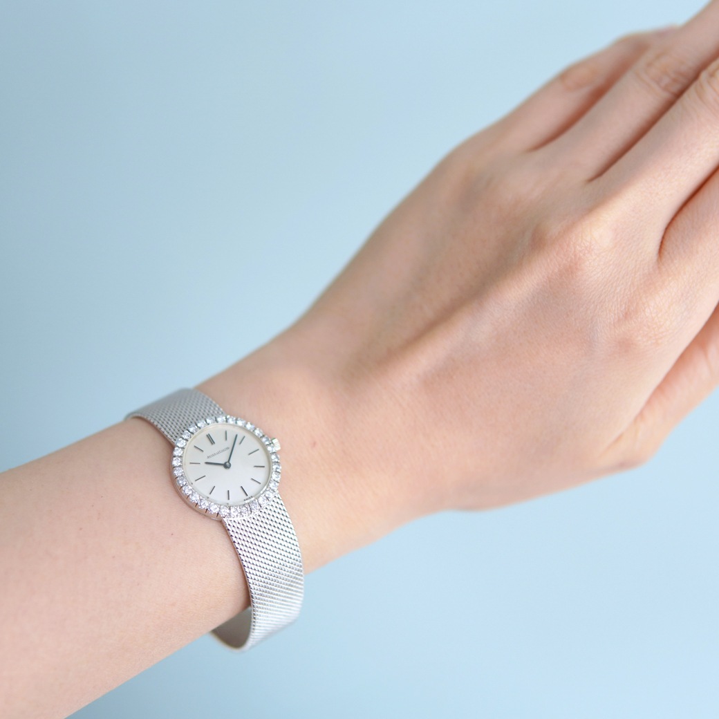 アンティークウォッチ ジャガー・ルクルト ダイヤモンドベゼル ラウンド ホワイトゴールドケース ブレスレット