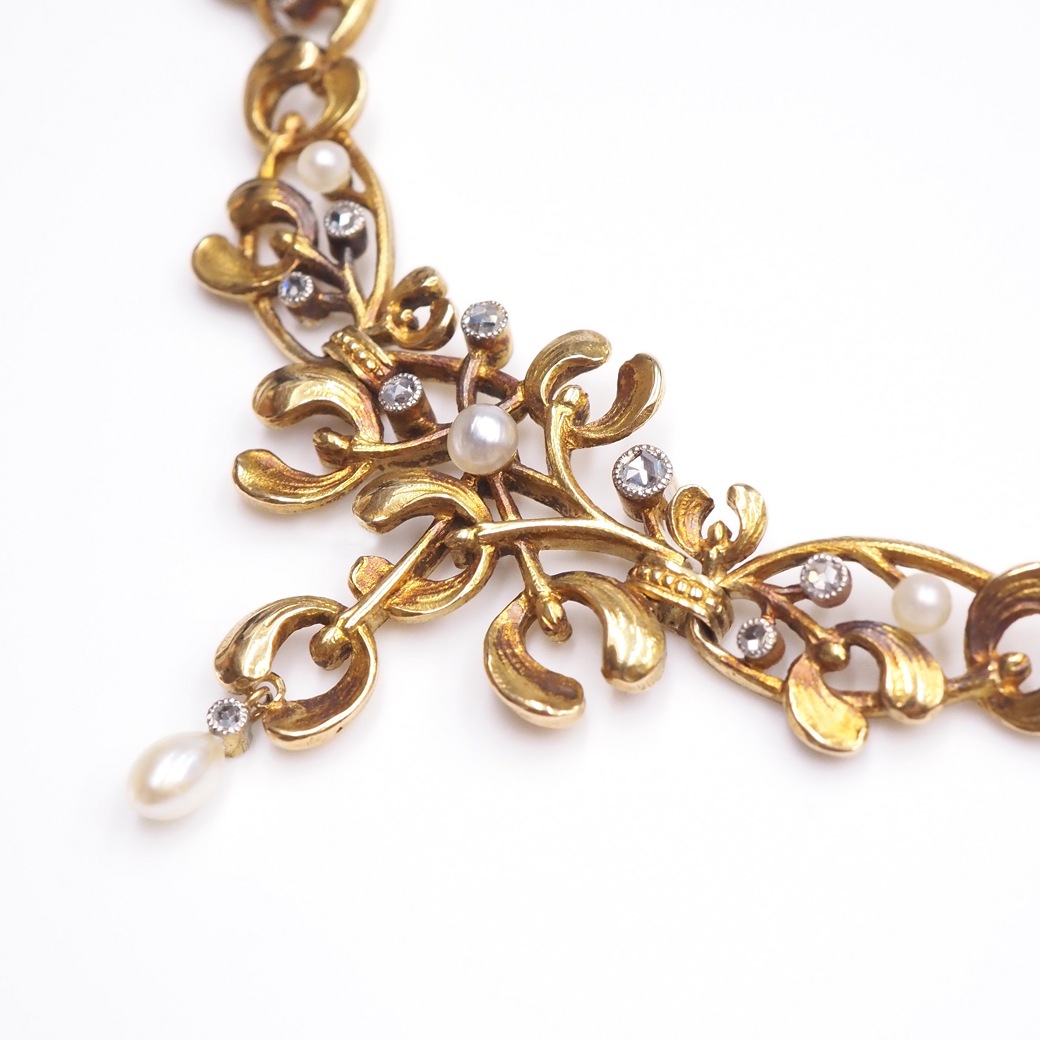 アンティークジュエリー アンティークネックレス ヤドリギ(宿り木