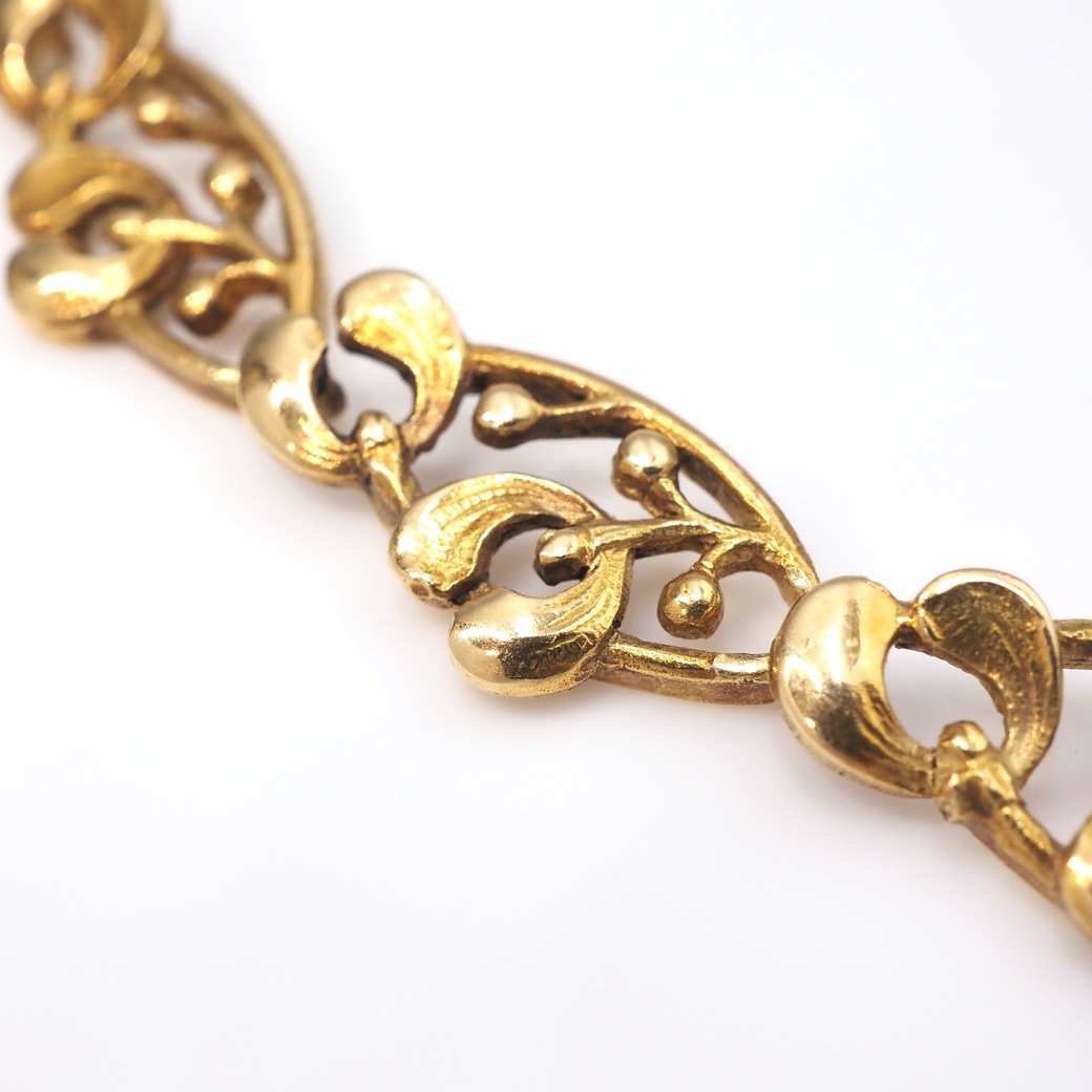 アンティークジュエリー ネックレス ヤドリギ(宿り木)モチーフ チョーカーネックレス