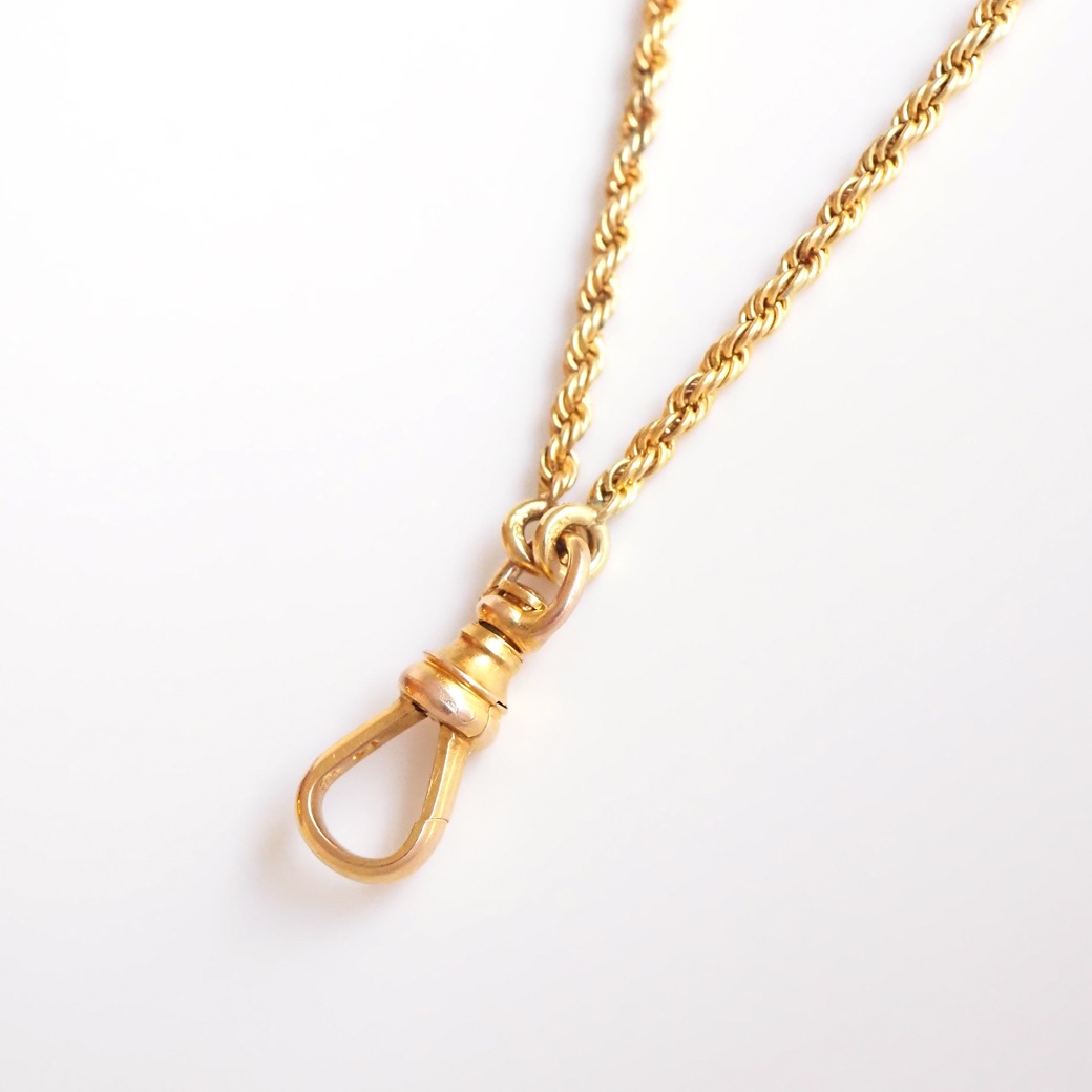 アンティークジュエリー ネックレス オパール クリスタル ゴールド ロングチェーン