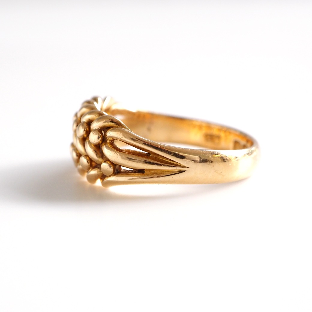 アンティークジュエリー リング ゴールド キーパー アンティークリング