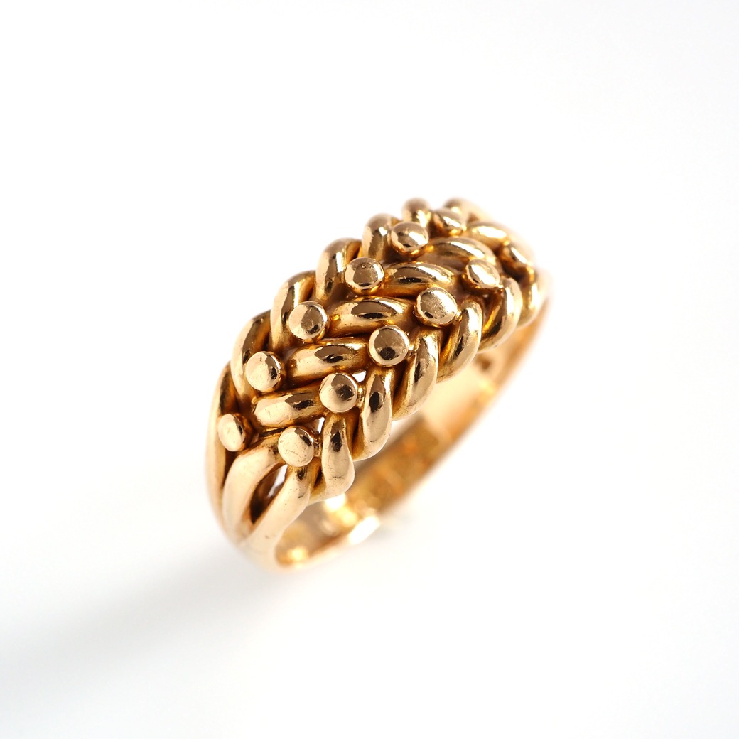 アンティークジュエリー リング ゴールド キーパー アンティークリング