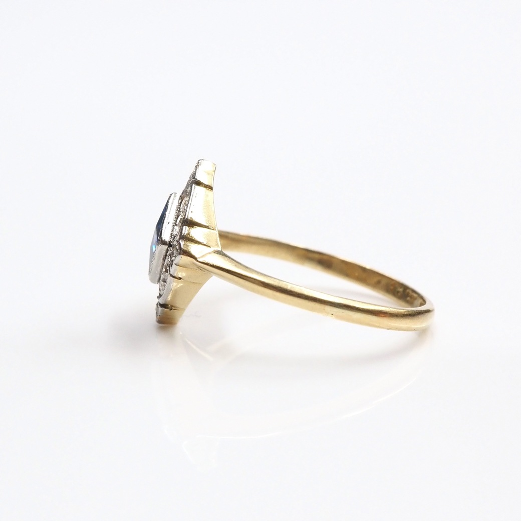 アンティークジュエリー リング サファイア ダイヤモンド リング