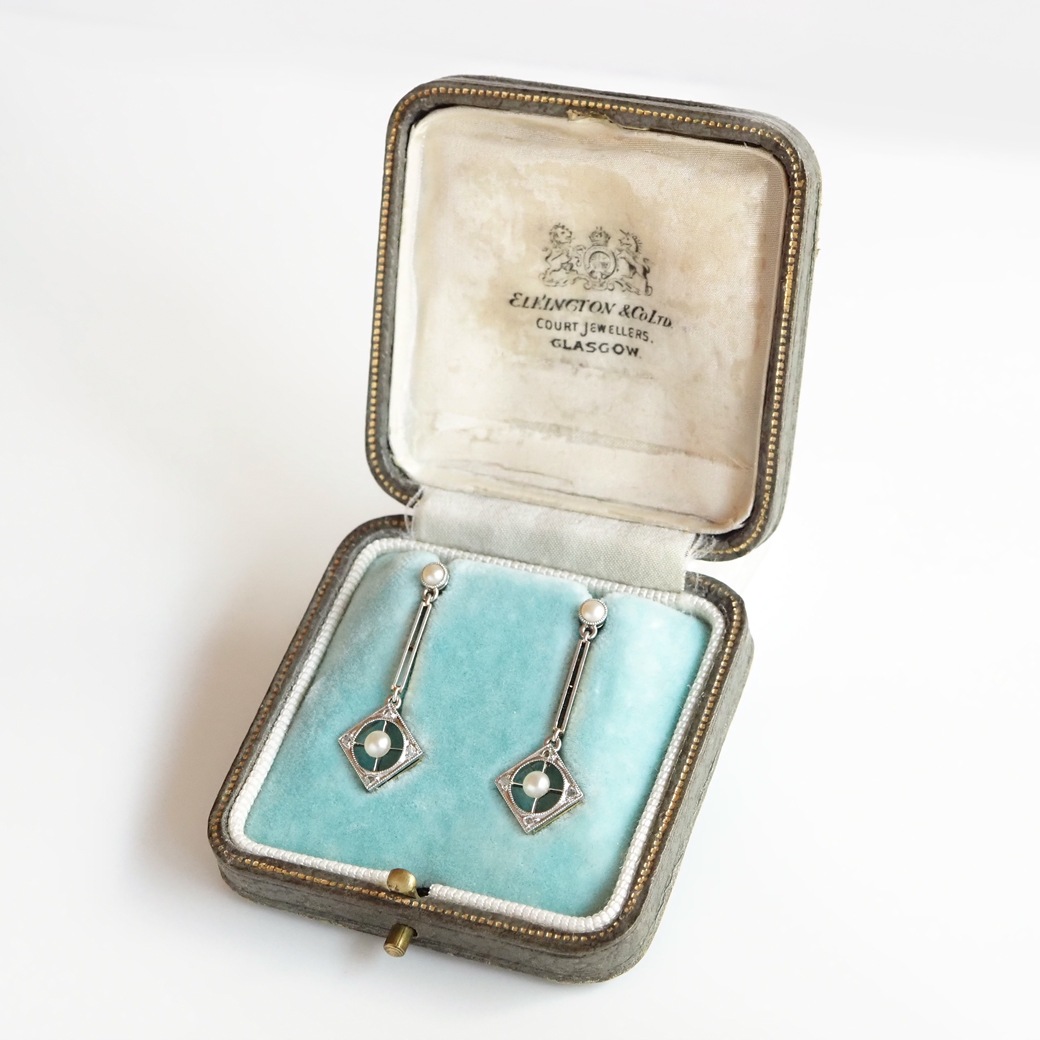 アンティークジュエリー イヤリング&ピアス パール ダイヤモンド アンティークピアス