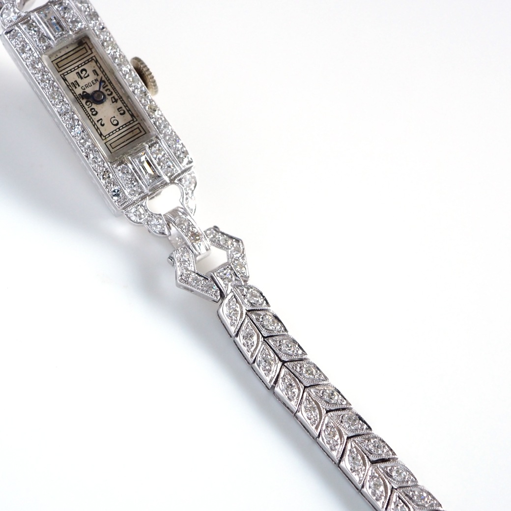 アンティークウォッチ その他ブランド アール・デコ ダイヤモンド装飾 レクタンギュラーケース