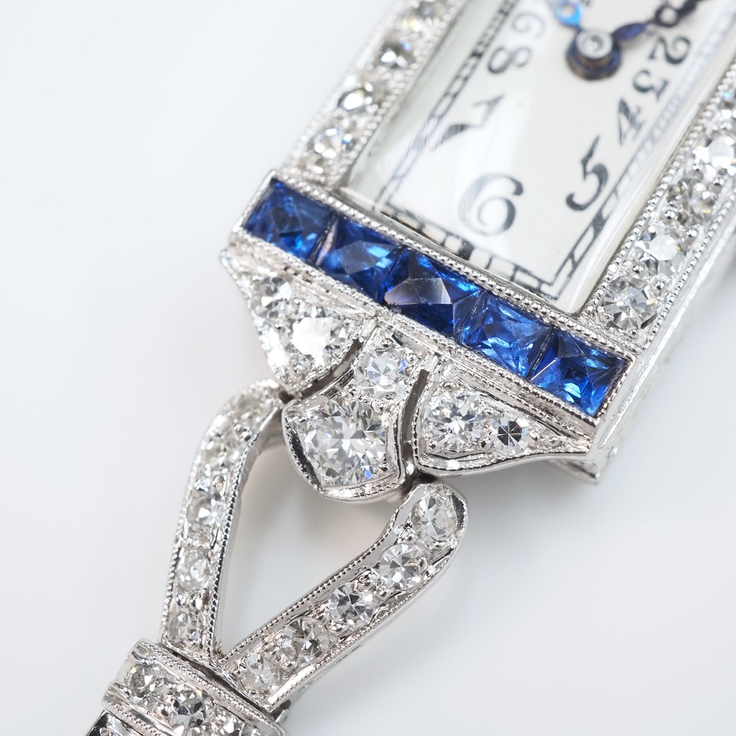 アンティークウォッチ その他ブランド アール・デコ サファイア ダイヤモンド装飾ケース ブレスレット