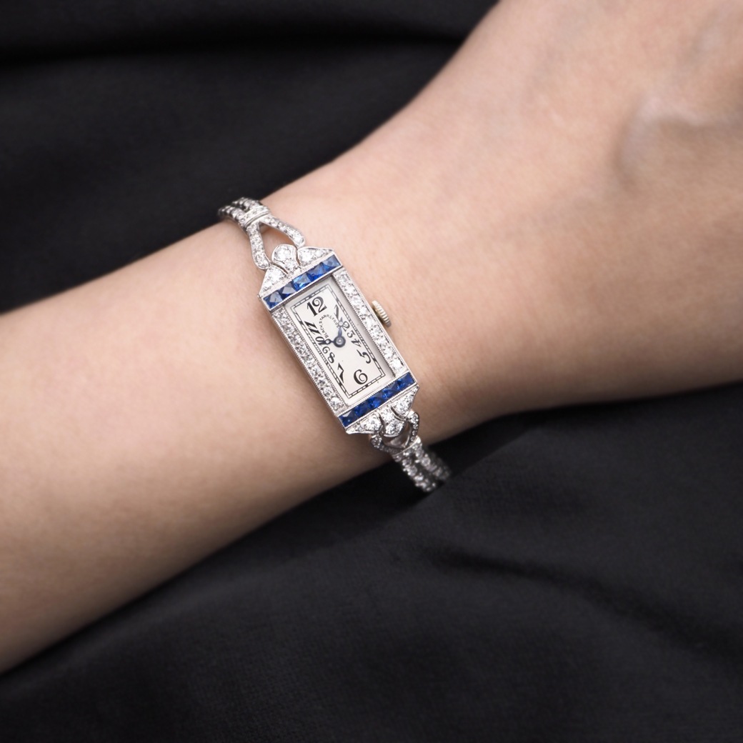 アンティークウォッチ その他ブランド アール・デコ サファイア ダイヤモンド装飾ケース ブレスレット