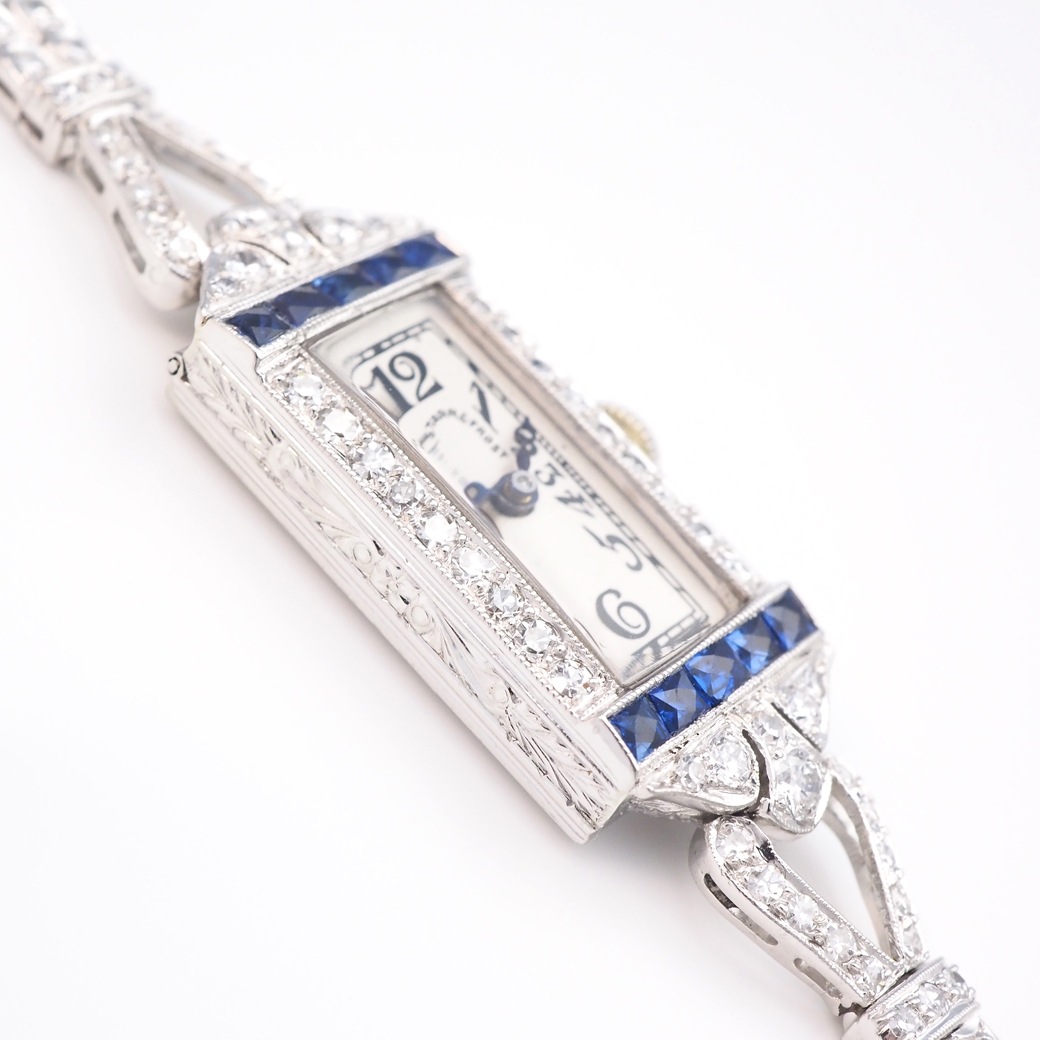 アンティークウォッチ その他ブランド アール・デコ サファイア ダイヤモンド装飾ケース ブレスレット