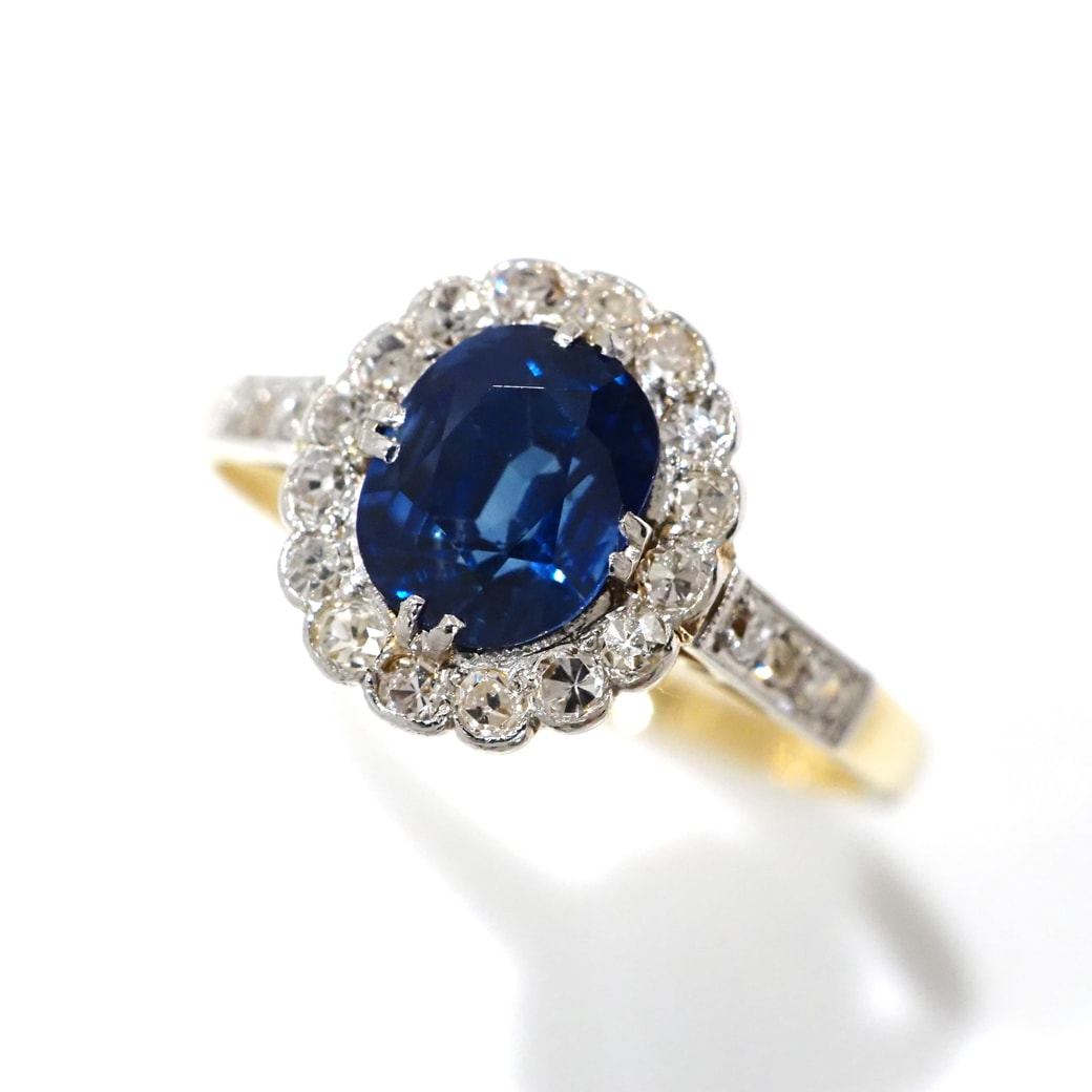 アンティークジュエリー アンティークリング サファイア ダイヤモンド