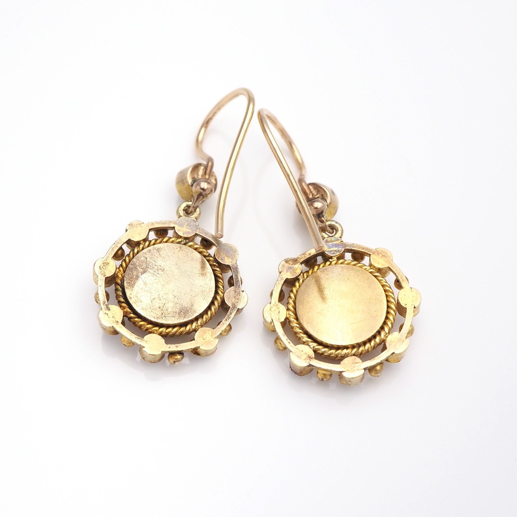 アンティークジュエリー イヤリング&ピアス ゴールド ダイヤモンド パール ピアス