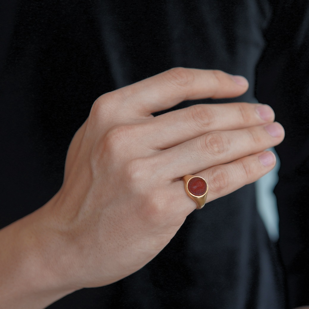 アンティークジュエリー リング カーネリアン インタリオ アンティークリング