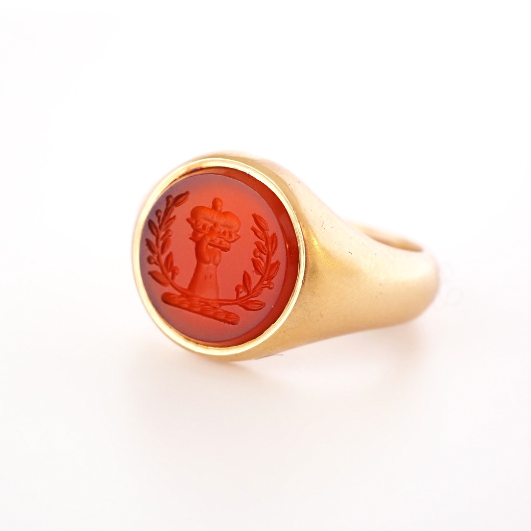 アンティークジュエリー リング カーネリアン インタリオ アンティークリング