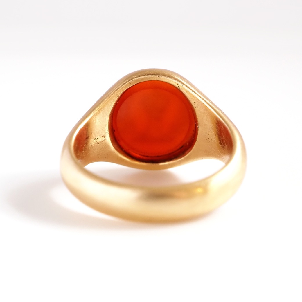 アンティークジュエリー リング カーネリアン インタリオ アンティークリング
