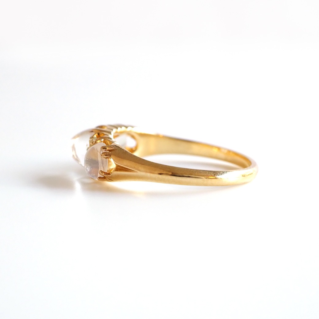 アンティークジュエリー リング ムーンストーン ダイヤモンド アンティークリング