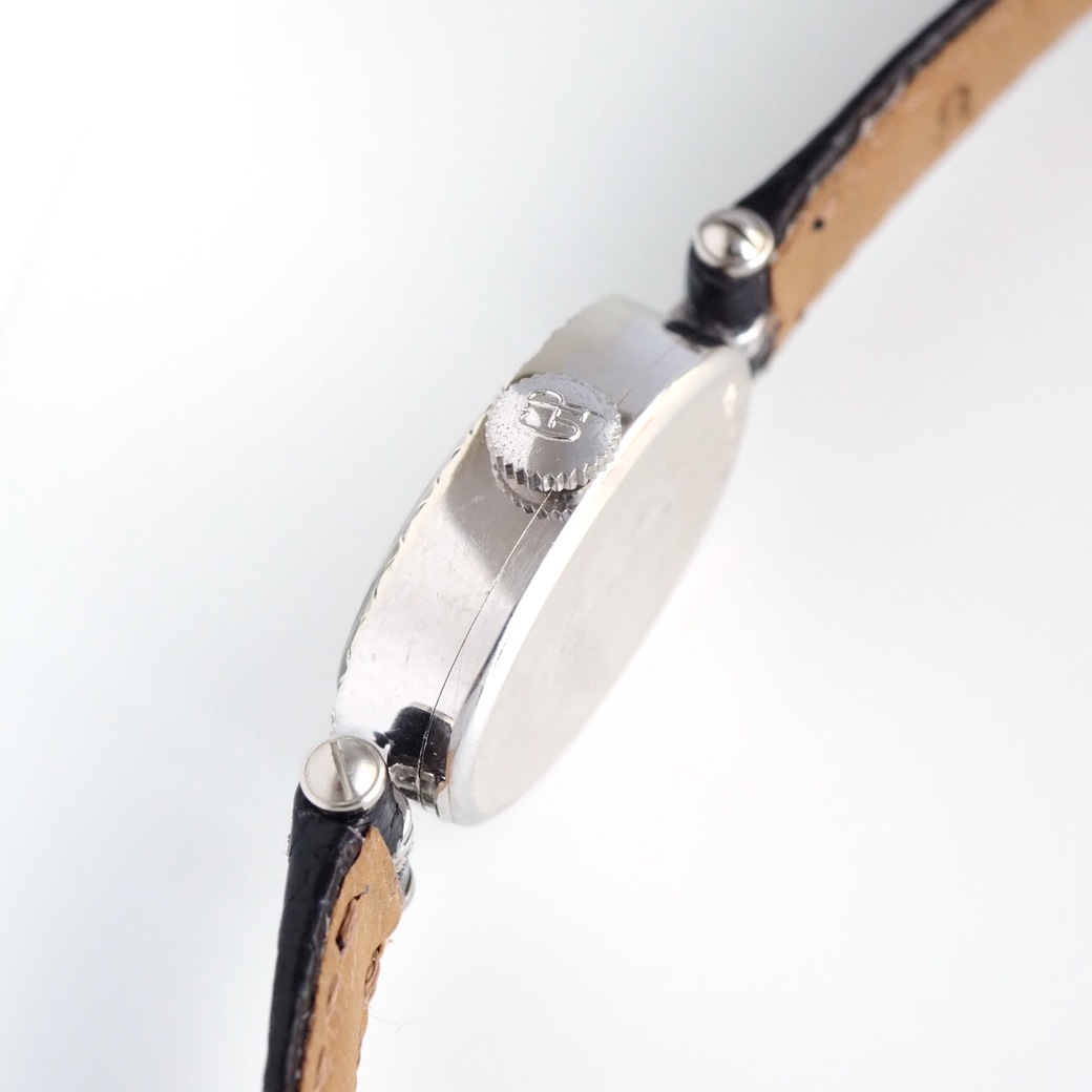 アンティークウォッチ ジラール・ペルゴ ダイヤモンドベゼル オーバル ホワイトゴールドケース