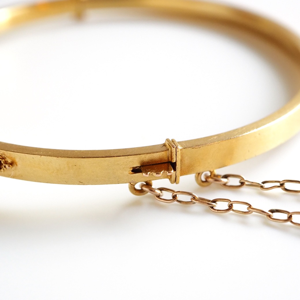 アンティークジュエリー ブレスレット ダイヤモンド ゴールド バングルブレスレット