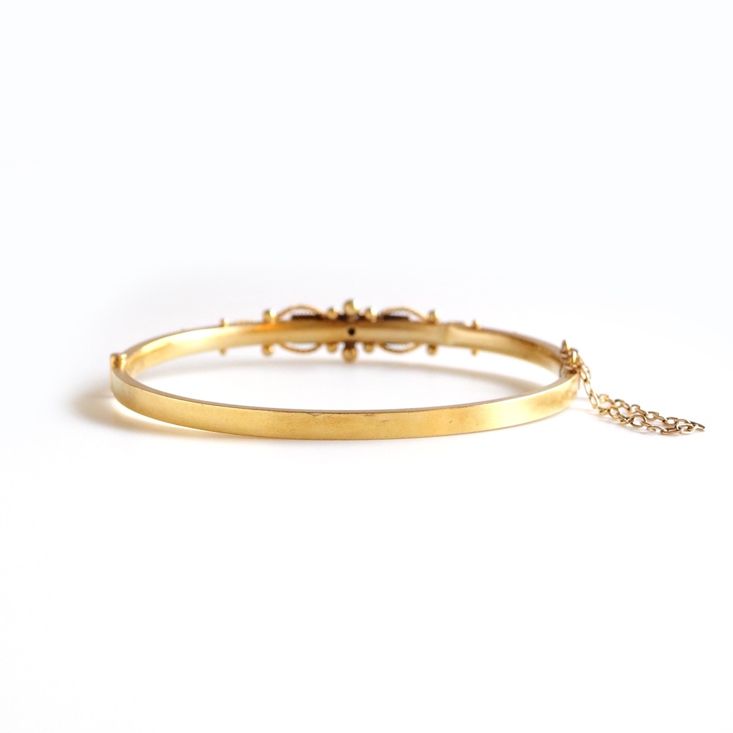 アンティークジュエリー ブレスレット ダイヤモンド ゴールド バングルブレスレット