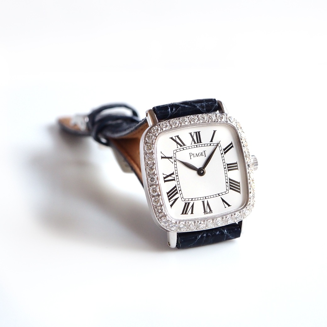 アンティークウォッチ ピアジェ ダイヤモンドベゼル ホワイトゴールドケース