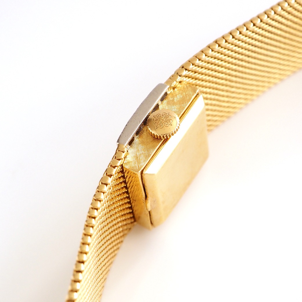 アンティークウォッチ パテック・フィリップ ダイヤモンドアクセント レクタンギュラー ゴールドケース ブレスレット