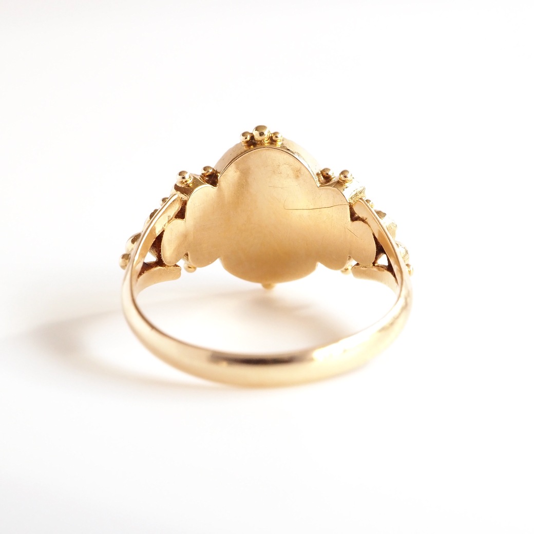 アンティークジュエリー アンティークリング アゲート インタリオ