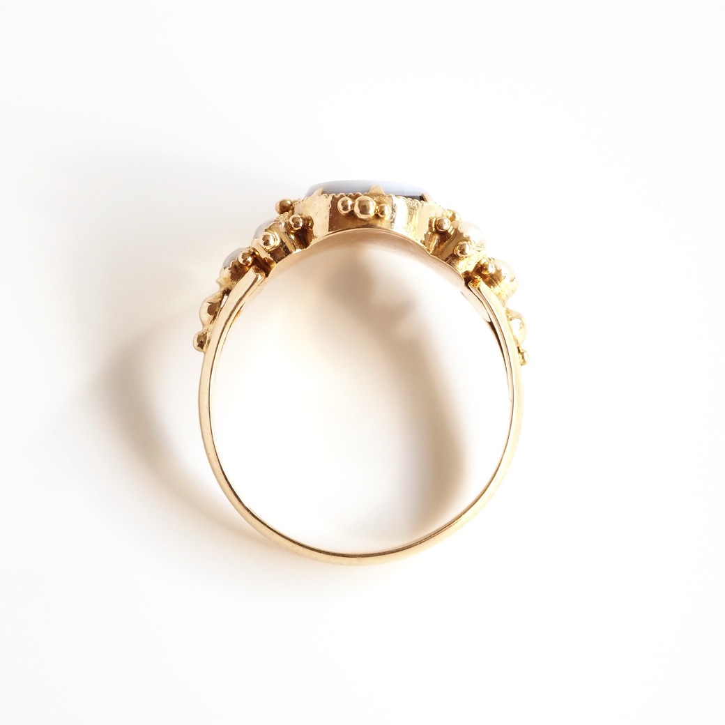 アンティークジュエリー アンティークリング アゲート インタリオ