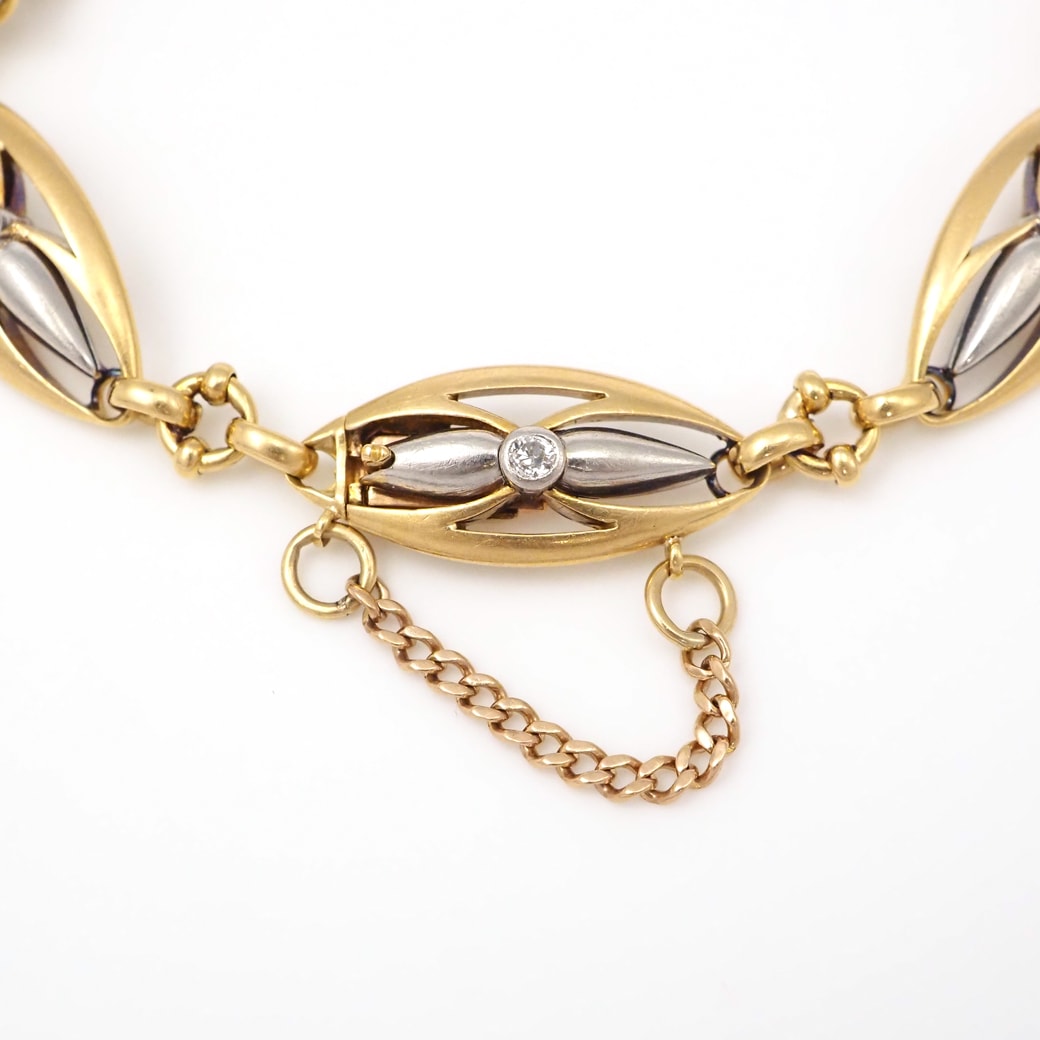 アンティークジュエリー アンティークブレスレット フレンチ プラチナ