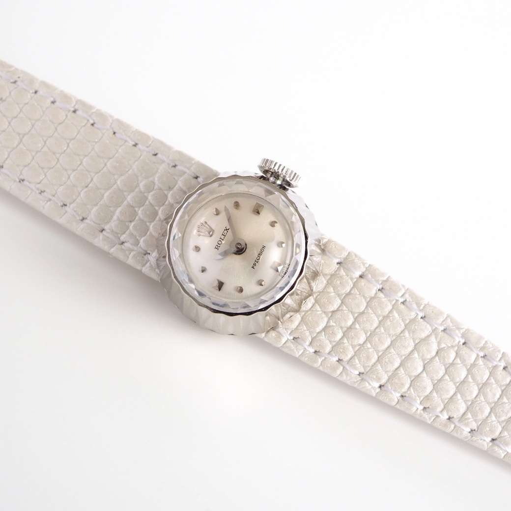 アンティークウォッチ ロレックス カメレオン カットガラス ラウンド ホワイトゴールドケース