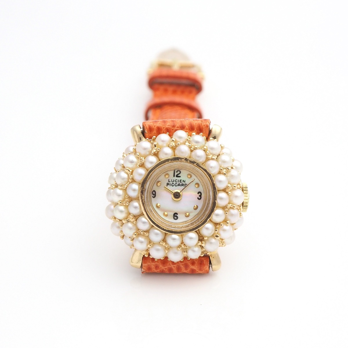 アンティークウォッチ ルシアンピカール パールベゼル ラウンド YGケース